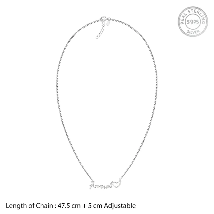 Silver Personalised Life Partner Pendant - Image 6