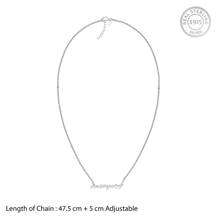 Silver Personalised Love Pendant - Image 8
