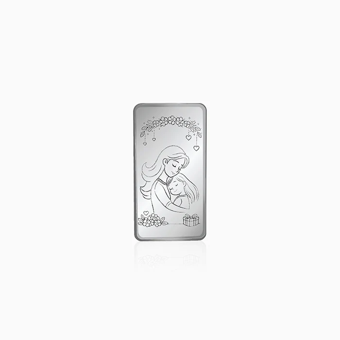 Silver Personalised Mother's day Bar - 10g - Image 2