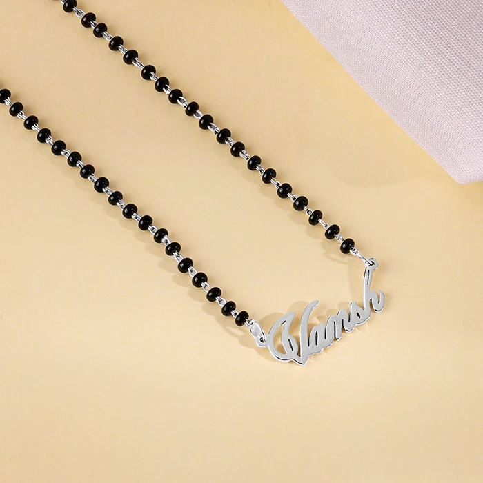 Silver Personalised Name Mangalsutra - Image 2