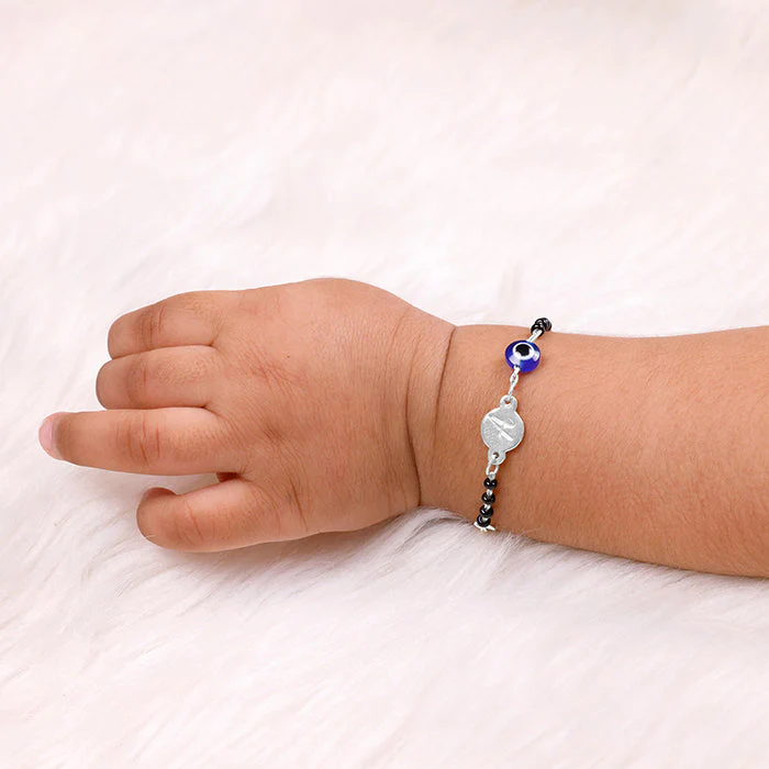 Silver Personalised Nazariya Kids Bracelet (0 - 2 Years) - Image 3