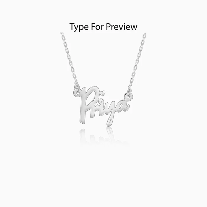 Silver Personalised Pretty Butterfly Necklace - Image 2