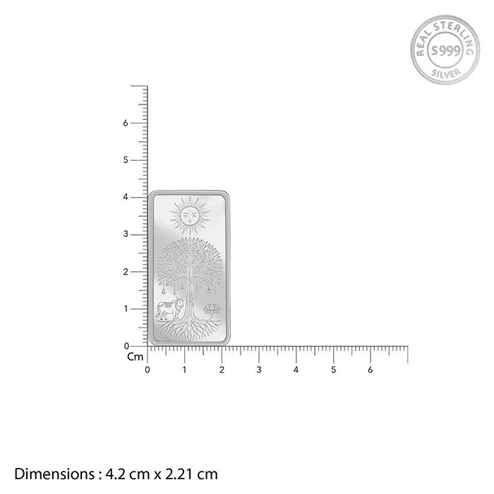 Silver Personalised Tree of Life Bar - 10g - Image 5
