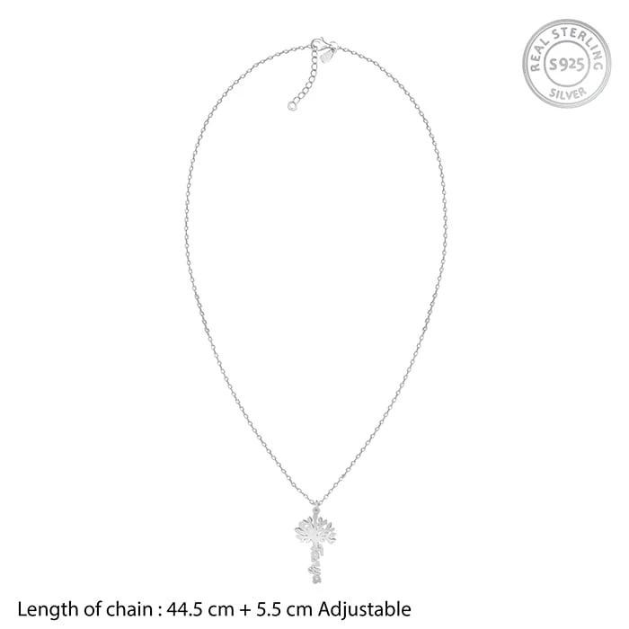 Silver Personalised Tree of Names Pendant with Link Chain - Image 5