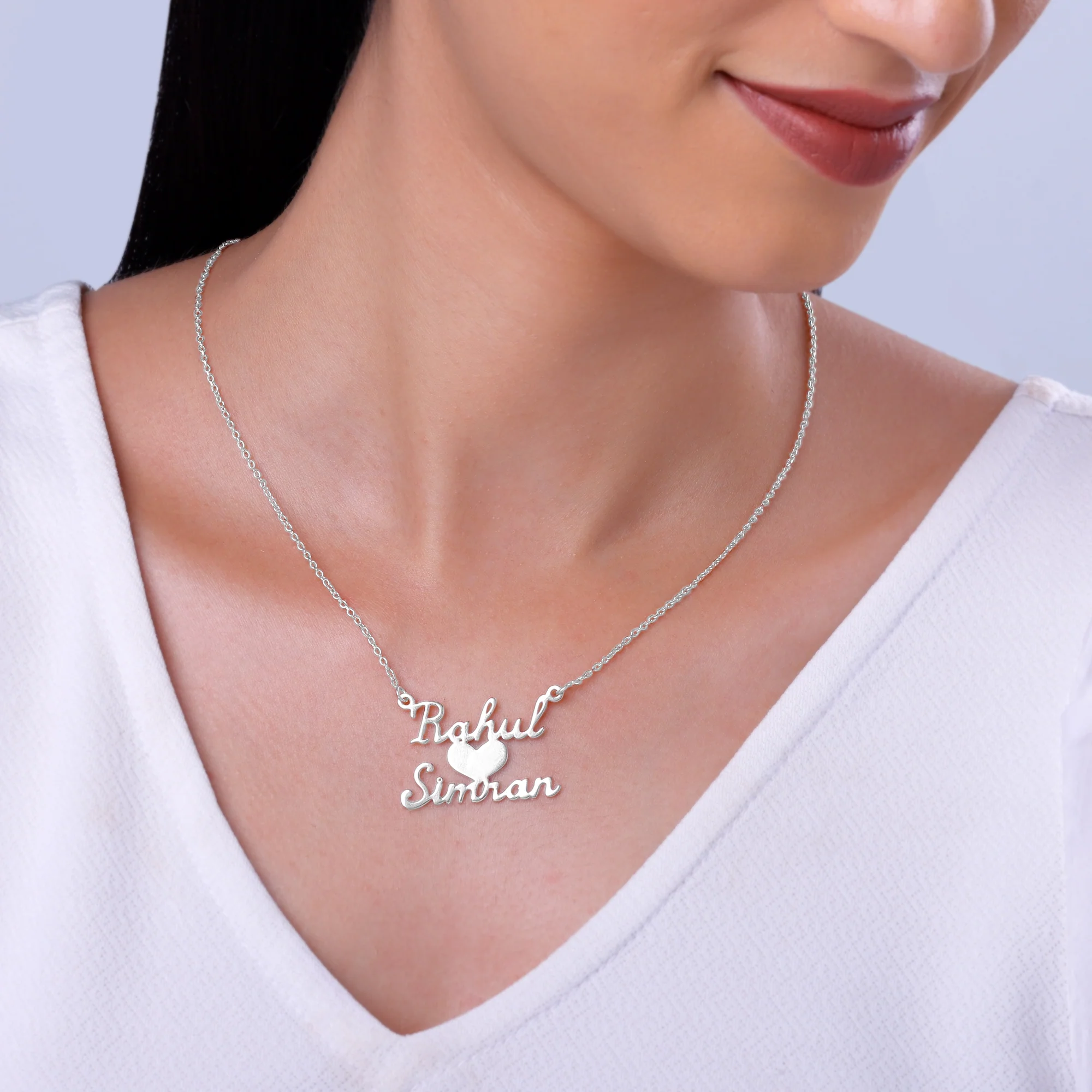 Silver Personalised We Two Pendant - Image 4