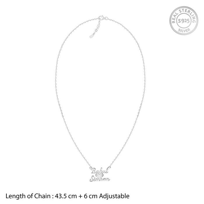 Silver Personalised We Two Pendant - Image 7