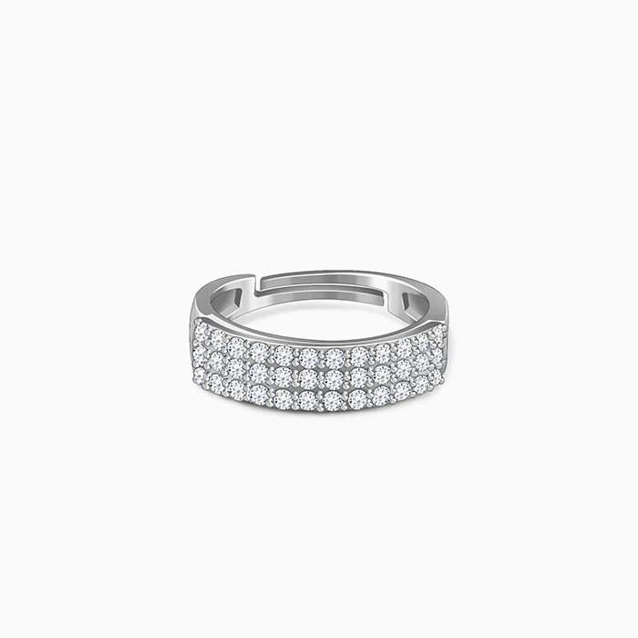 Silver Playful Flip Ring (Size 12)