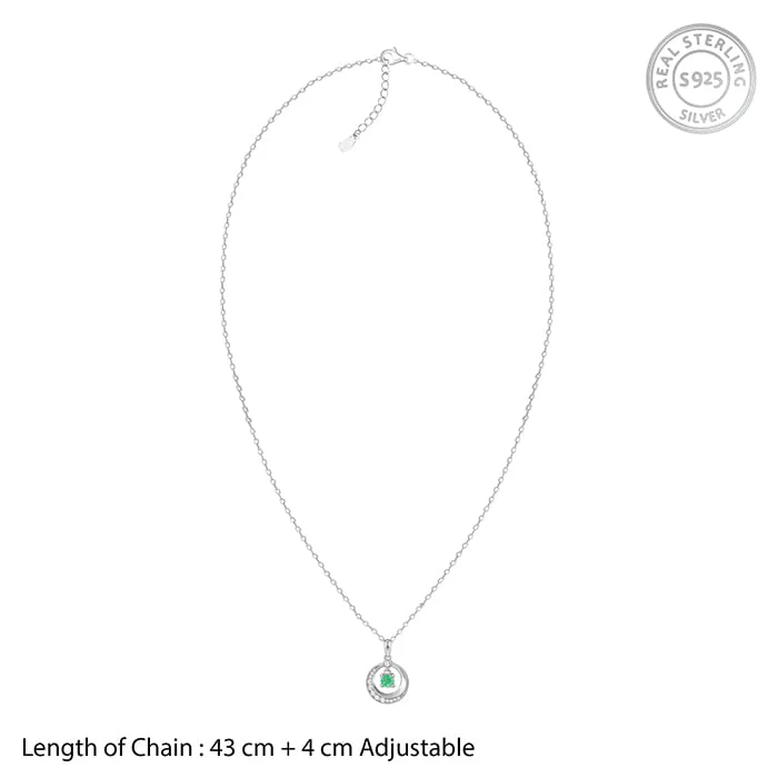 Silver Prettified Pendant With Link Chain - Image 6