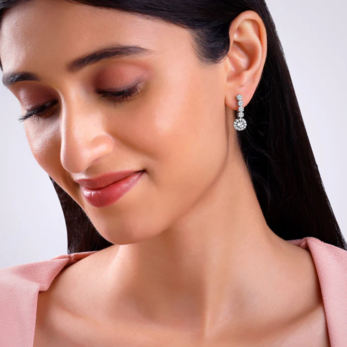 Silver Prima Donna Dangler Earrings - Image 3