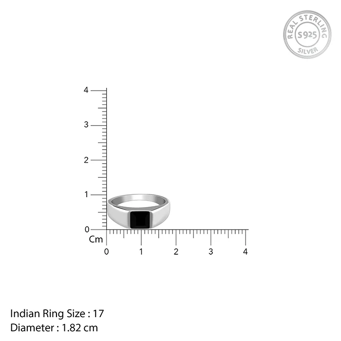 Silver Prince Onyx Ring For Him (Size 17) - Image 4