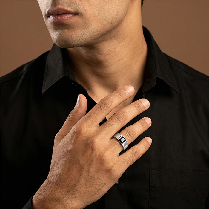 Silver Prince Onyx Ring For Him (Size 20) - Image 3