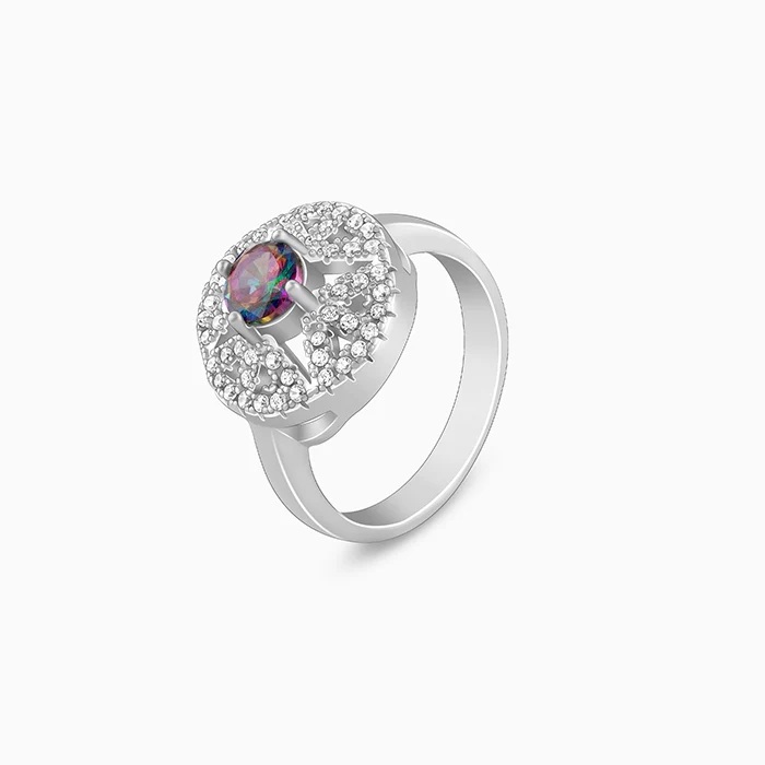 Silver Quatrefoil Radiance Ring - Image 4