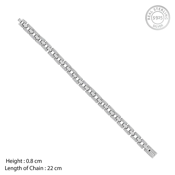 Silver Quiet Ambition Bracelet For Him - Image 4