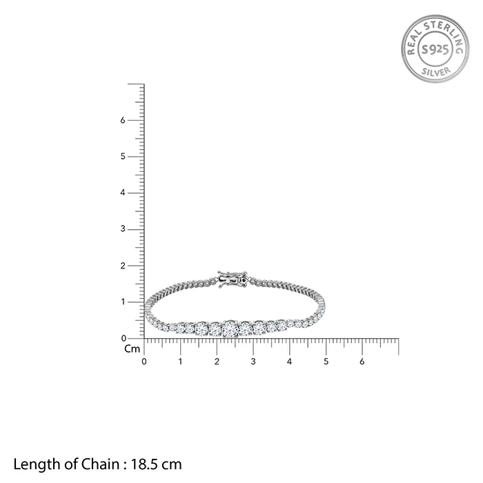 Silver Radiant Line Bracelet - Image 4