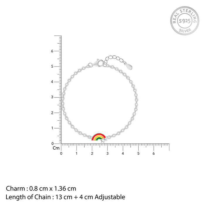 Silver Rainbow Hug Kids Bracelet (2 - 8 years) - Image 4
