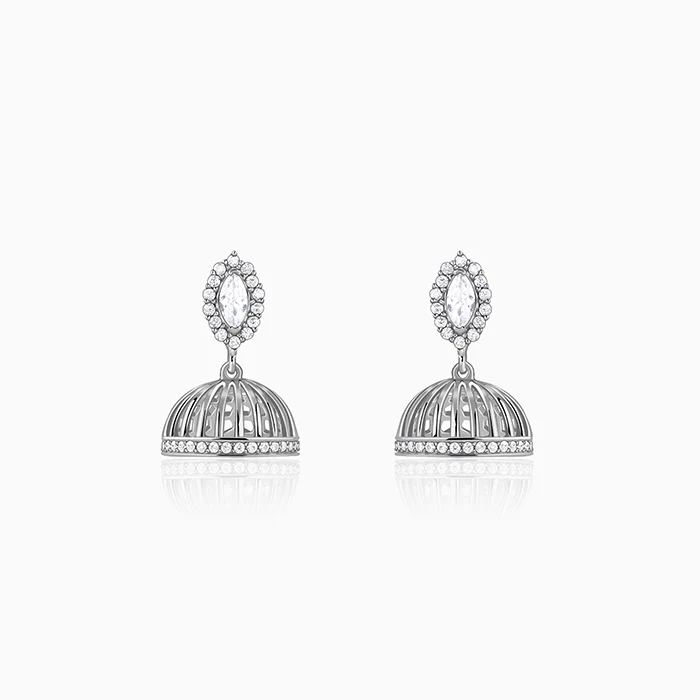 Silver Raktima Jhumki