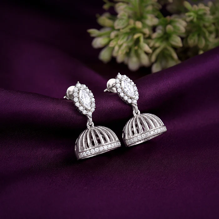 Silver Raktima Jhumki - Image 2