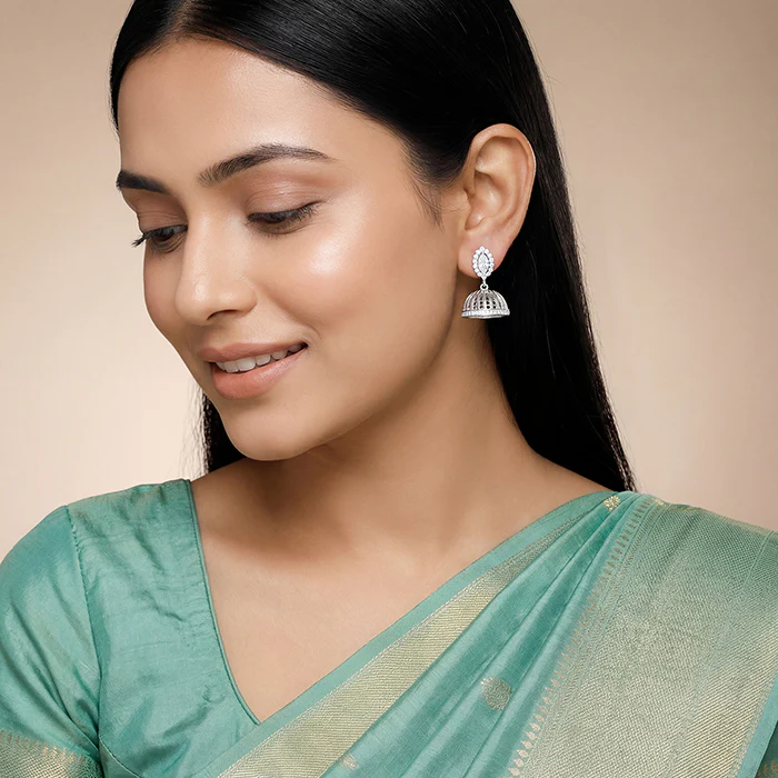 Silver Raktima Jhumki - Image 3
