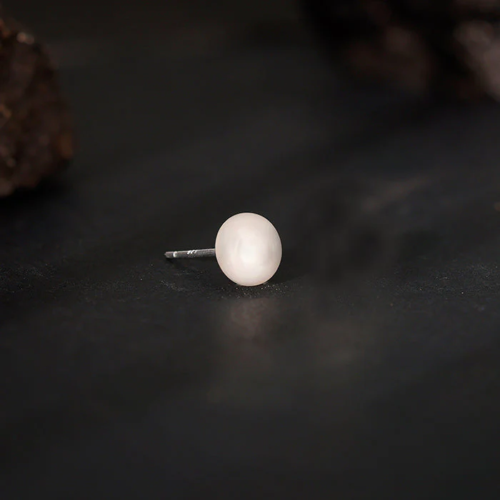 Silver Redefined Stud For Men - Image 3