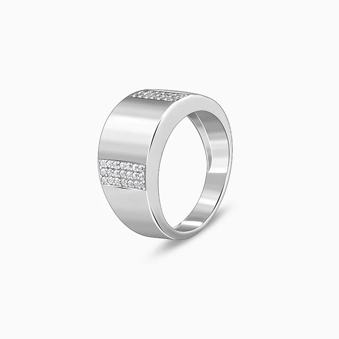 Silver Regal Crest Ring For Him - Image 4