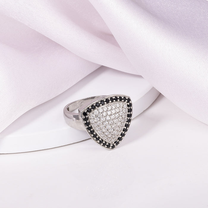 Silver Regal Triangular Ring - Image 2