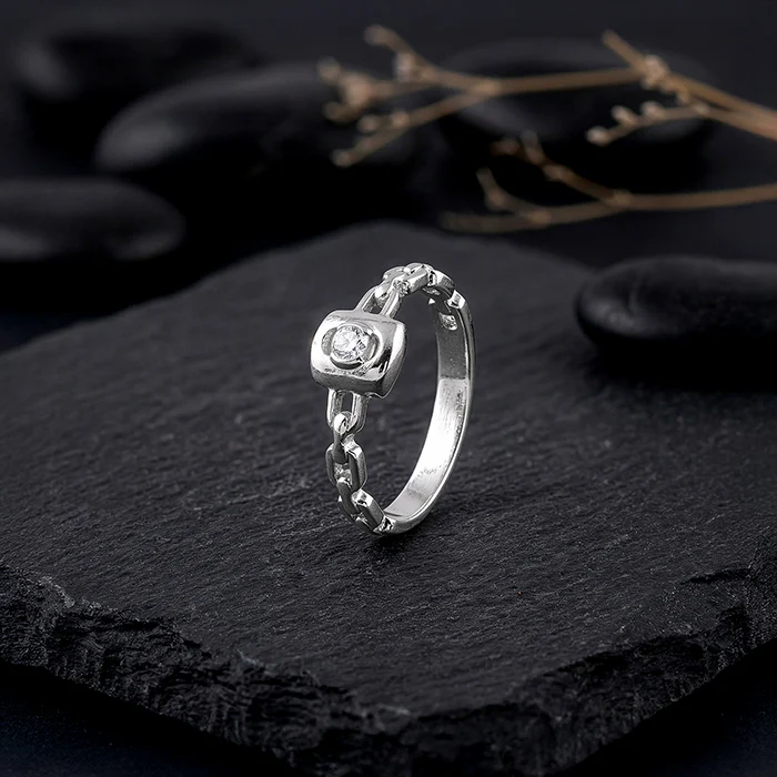 Silver Ridgeline Ring For Him - Image 2
