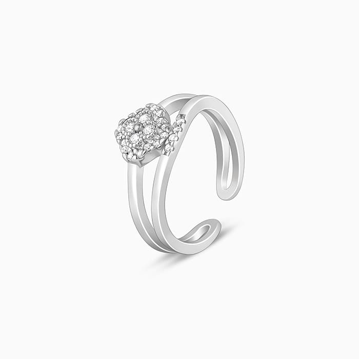 Silver Rounded Rhombus Ring - Image 4