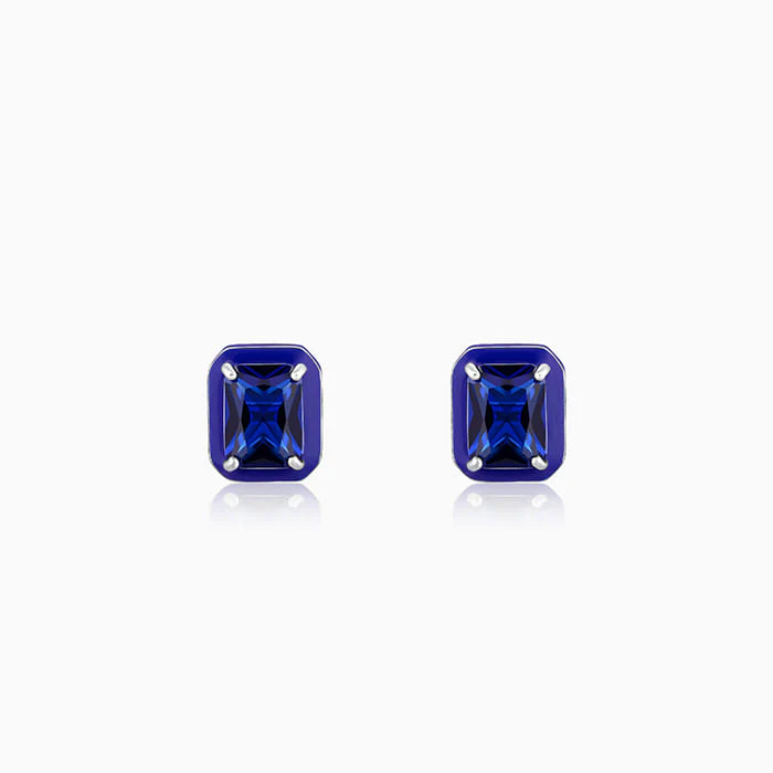 Silver Royal Blue Earrings