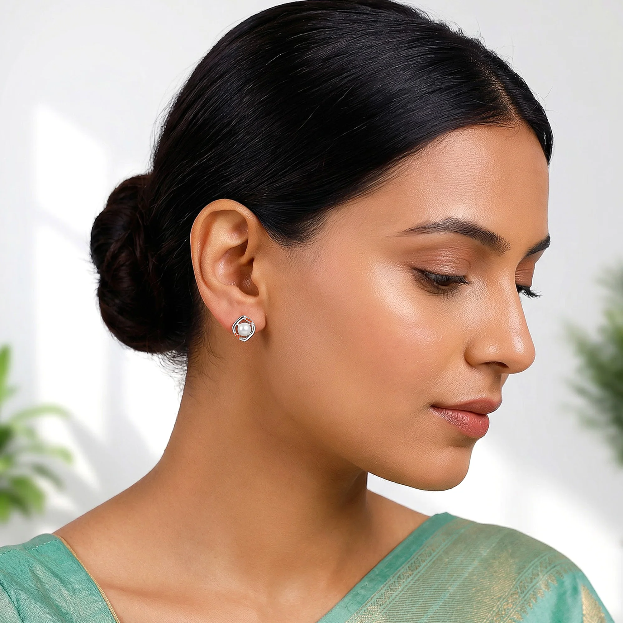 Silver Rudrani Earrings - Image 3