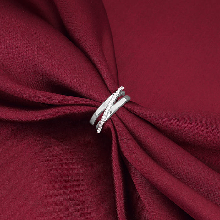 Silver Layered Sash Ring - Image 2