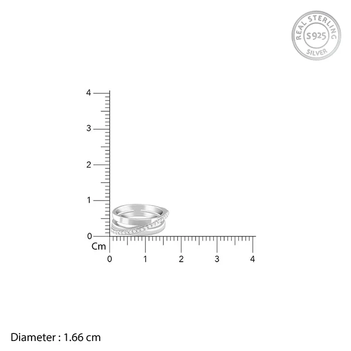 Silver Layered Sash Ring - Image 5