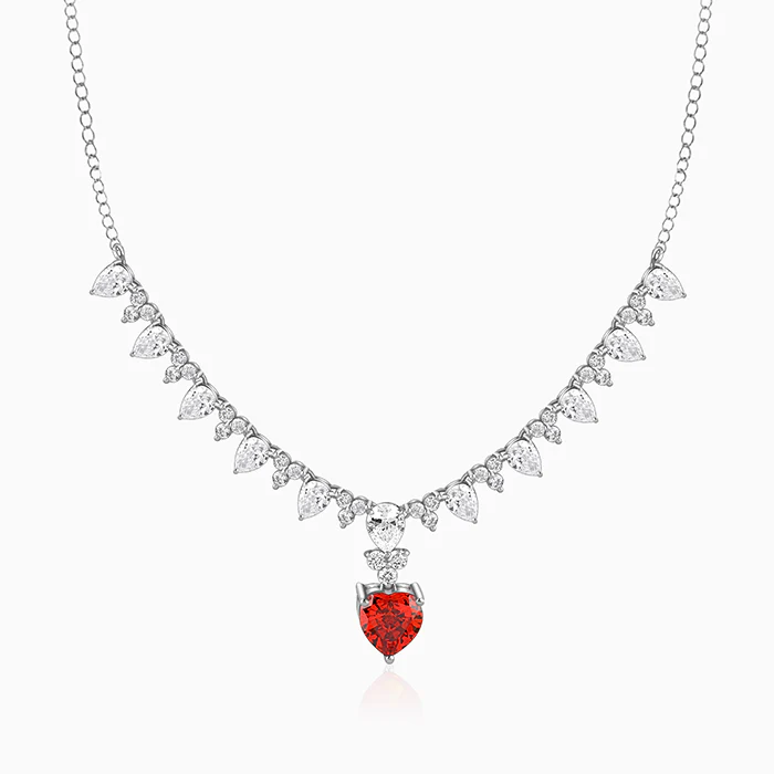 Silver Scarlet Promise Necklace