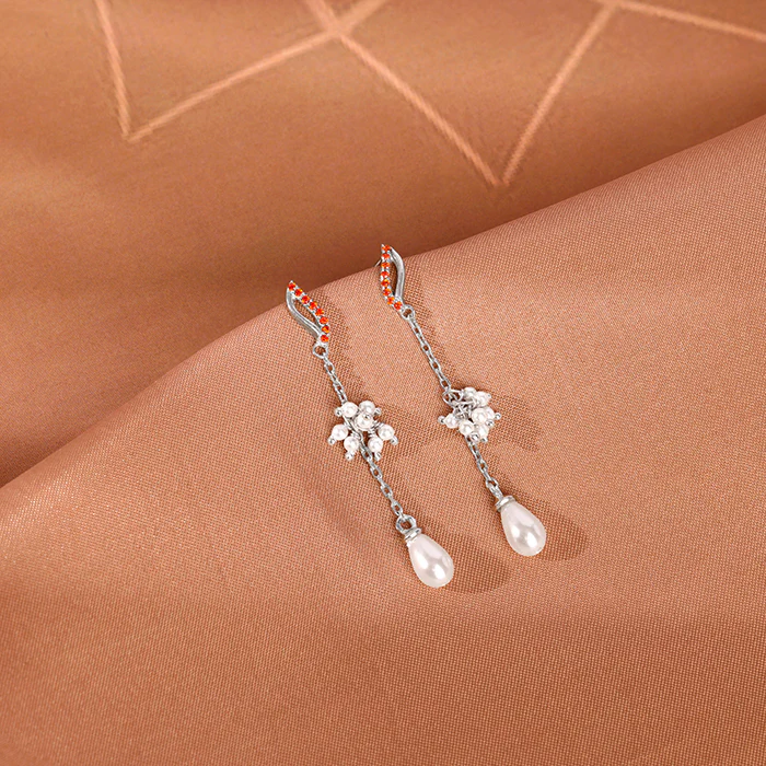 Silver Sekhmet Dangler Earrings - Image 2