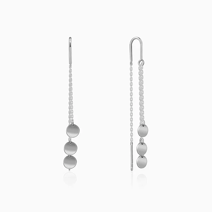 Silver Seriqo Flow Sui Dhaga Earrings