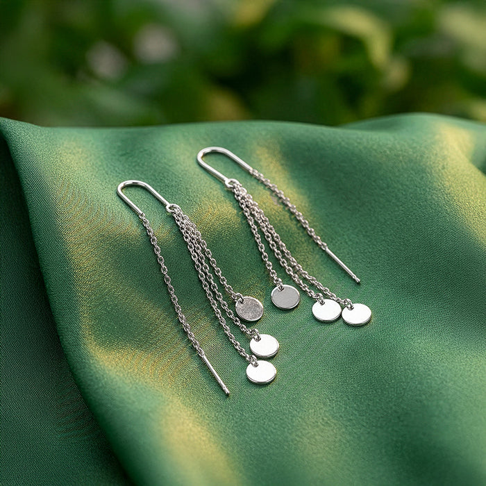 Silver Seriqo Flow Sui Dhaga Earrings - Image 2