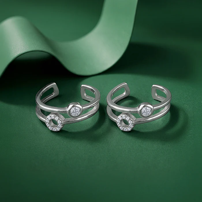 Silver Sharmila Toe Rings - Image 2