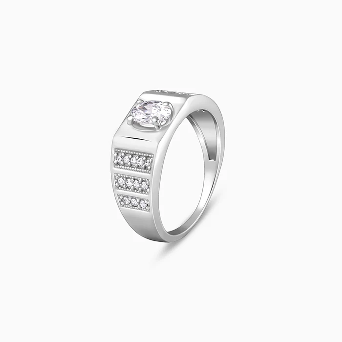 Silver Signet Ring For Him - Image 4