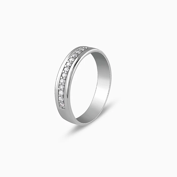 Silver Simple Serenity Men's Ring - Image 5