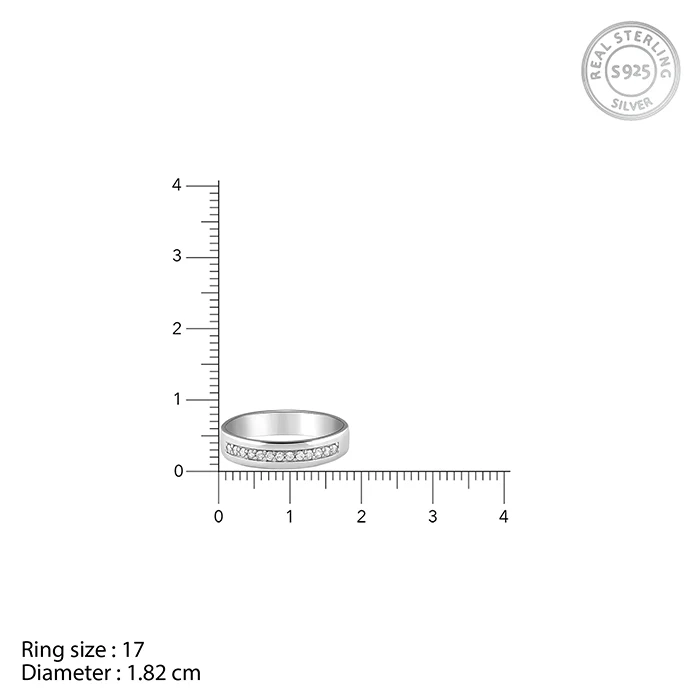 Silver Simple Serenity Men's Ring - Image 6