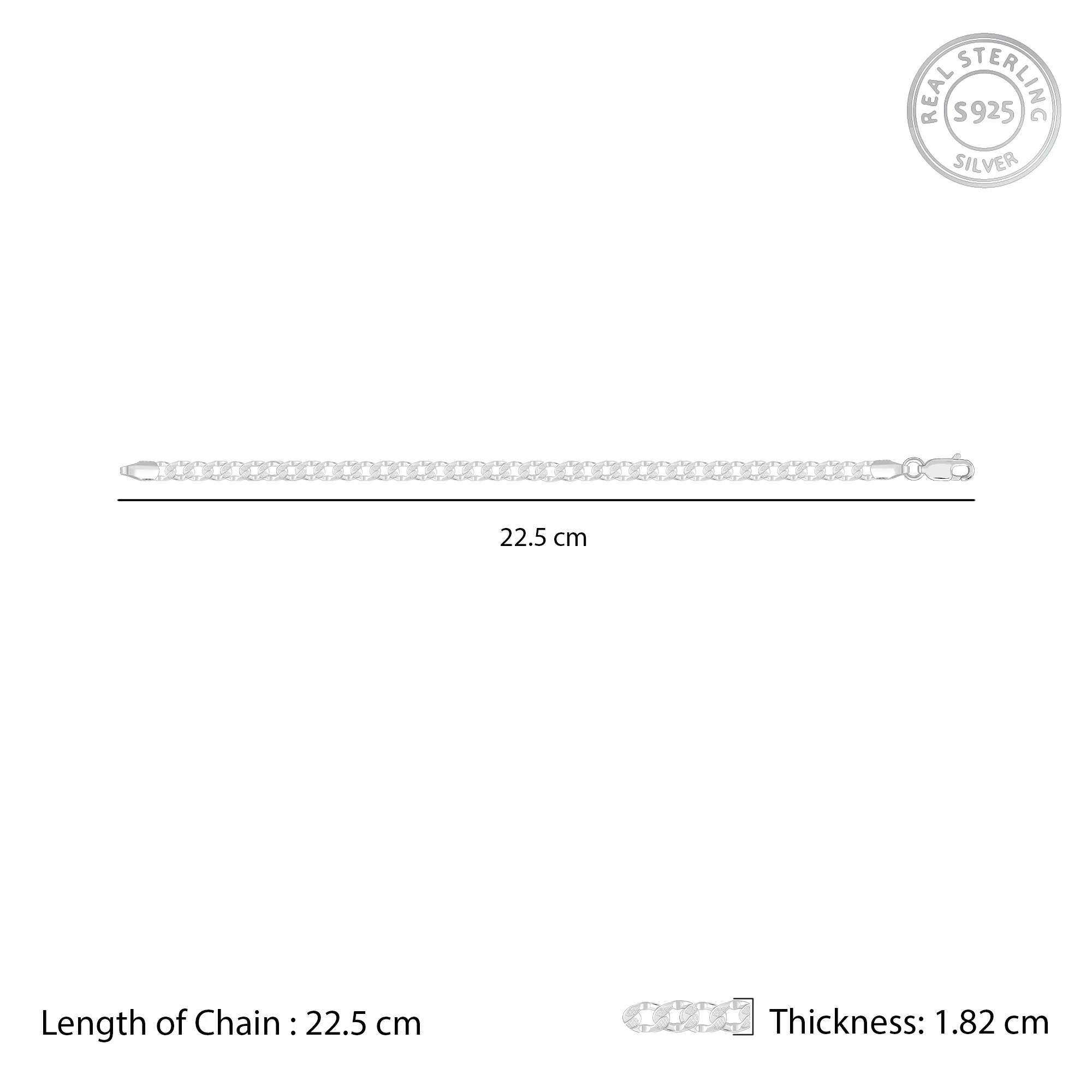 Silver Sleek Iced Bracelet For Him - Image 4