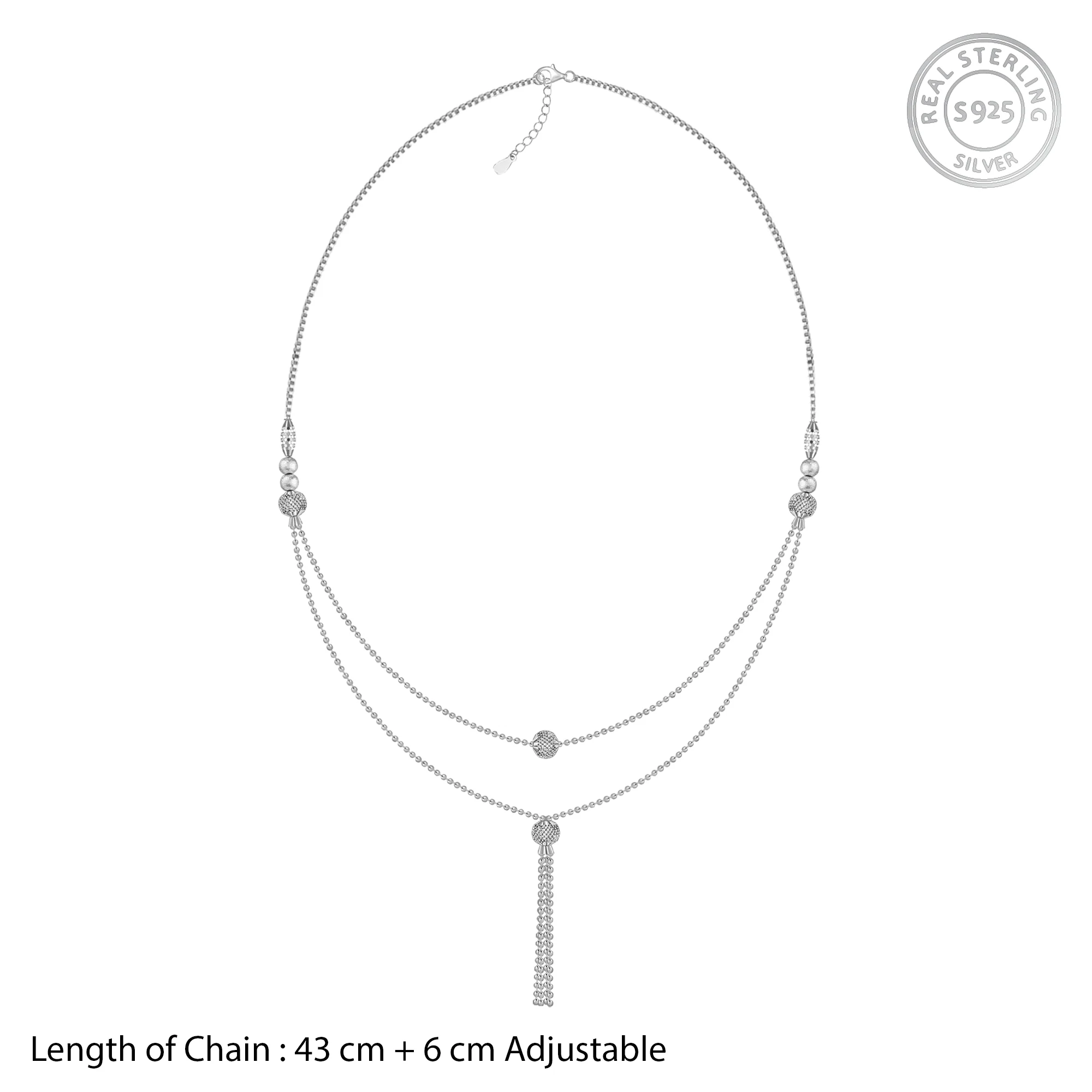 Silver Slow Dance Layered Necklace - Image 4