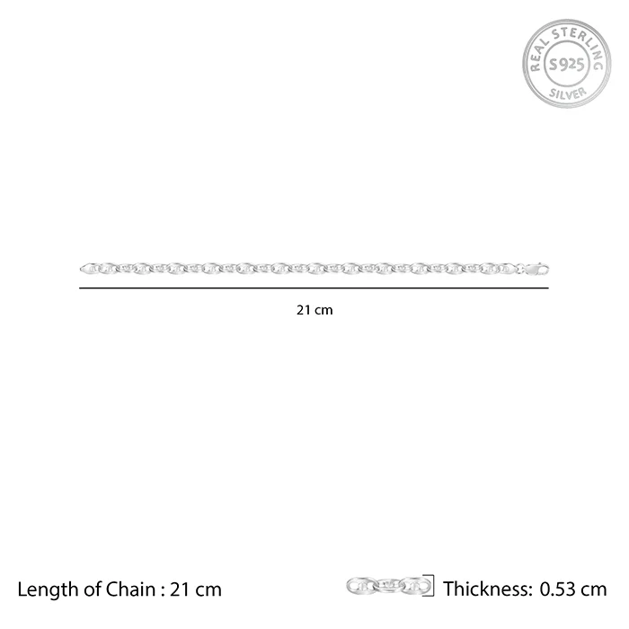 Silver Snail Chain Bracelet For Him - Image 4