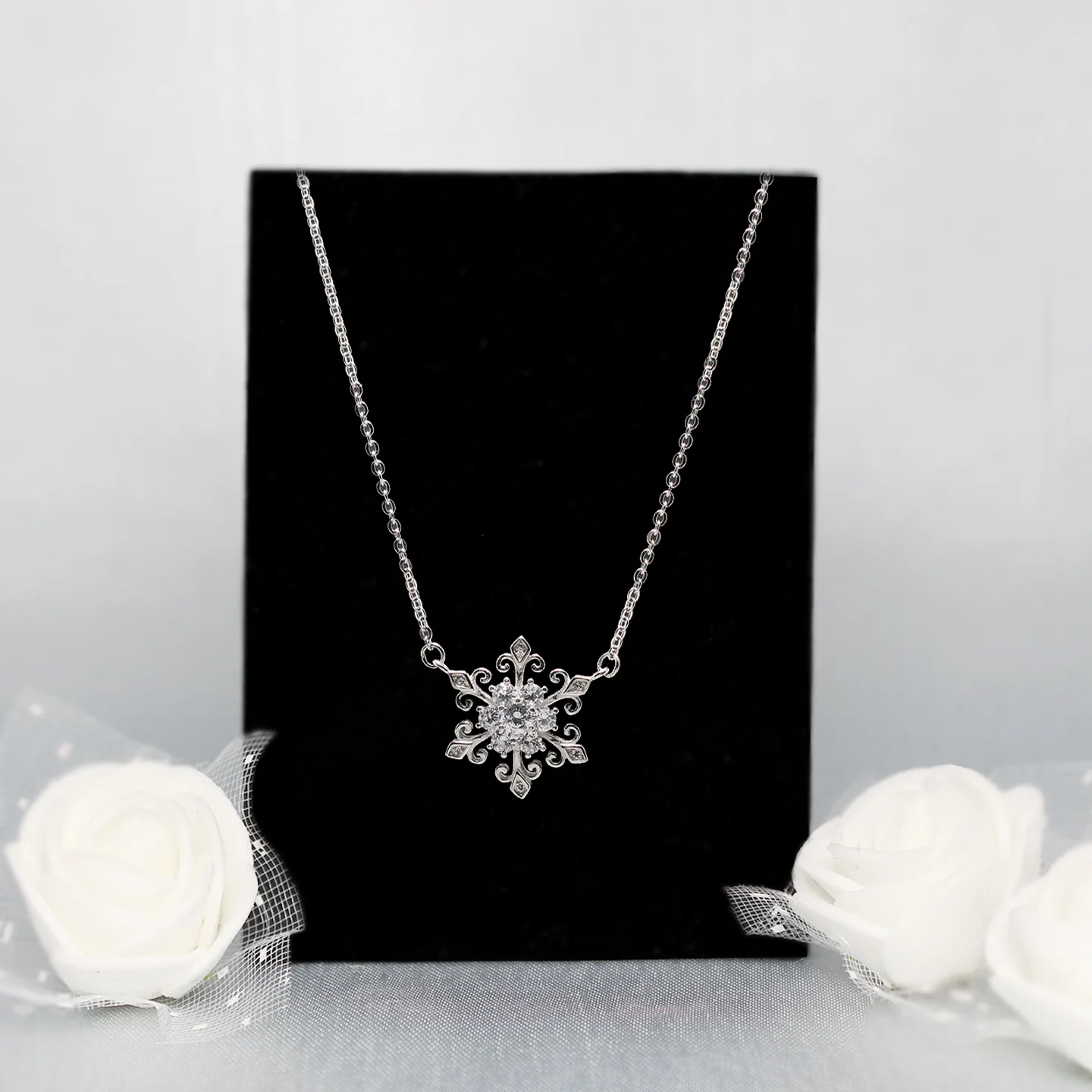 Silver Snowflake Necklace - Image 2
