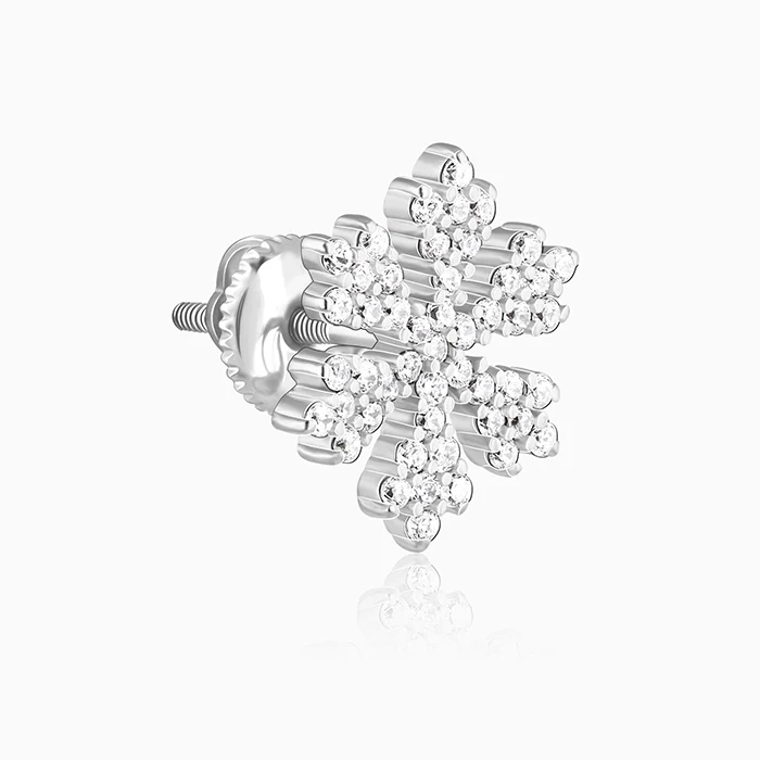 Silver Snowflake Earrings - Image 5