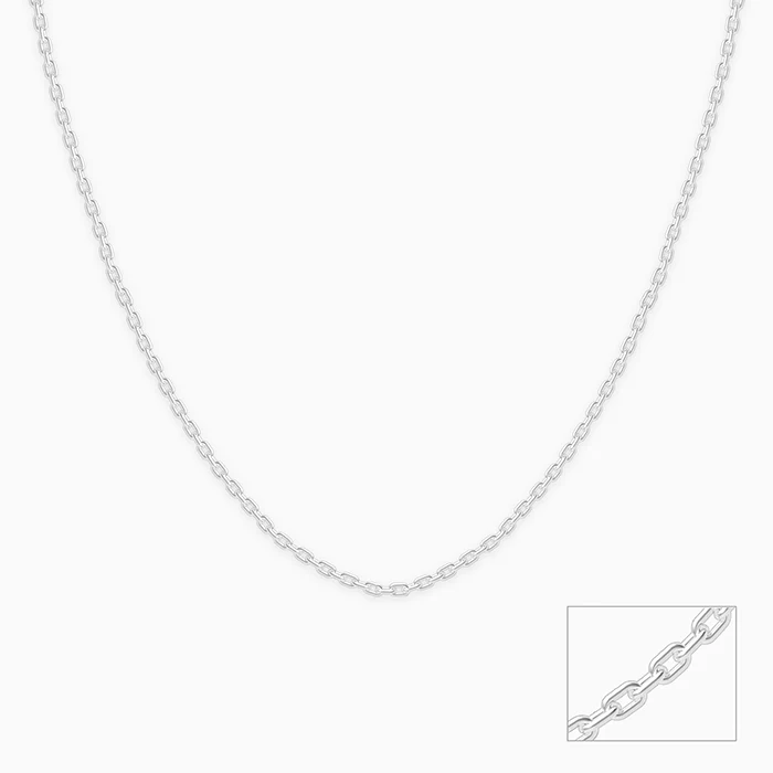 Silver Sparkle Minimalist Link Chain - Image 3