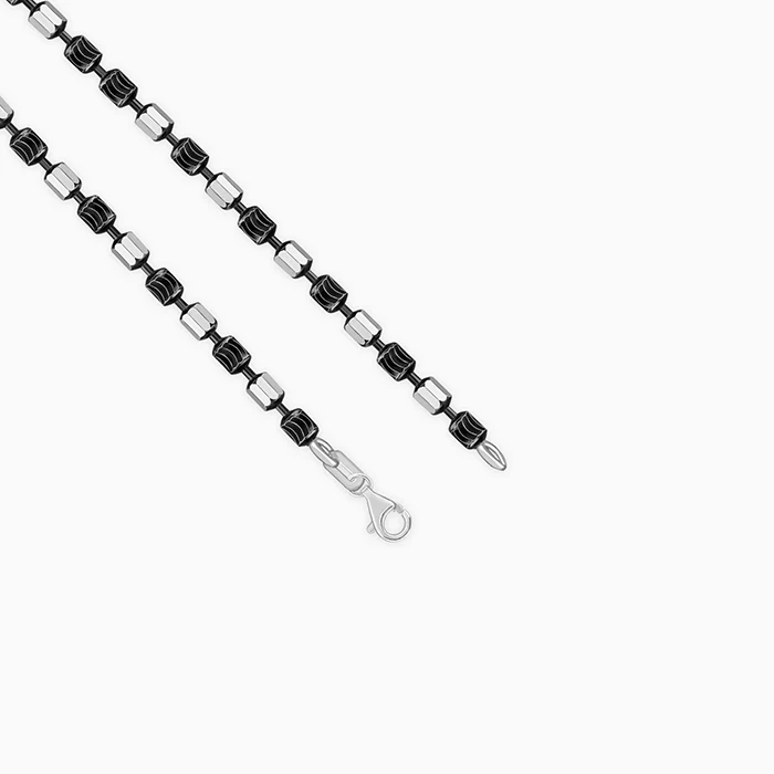 Silver Sparkling Elongated Box Chain - Image 4