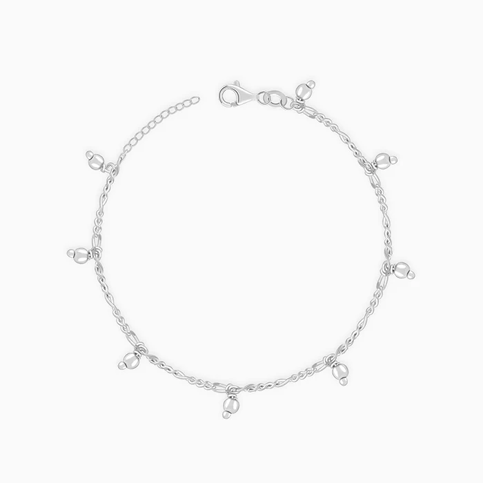 Silver Sparkling Kids Anklet - Image 3