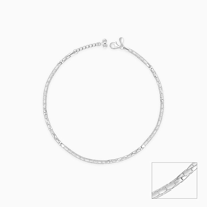 Silver Sparkling Light Anklet - Image 4