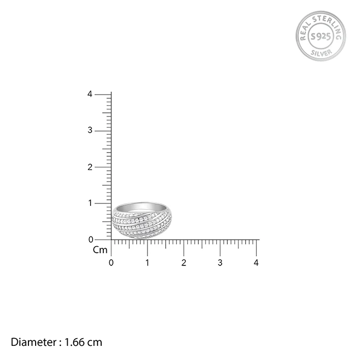 Silver Spired Dome Ring - Image 5