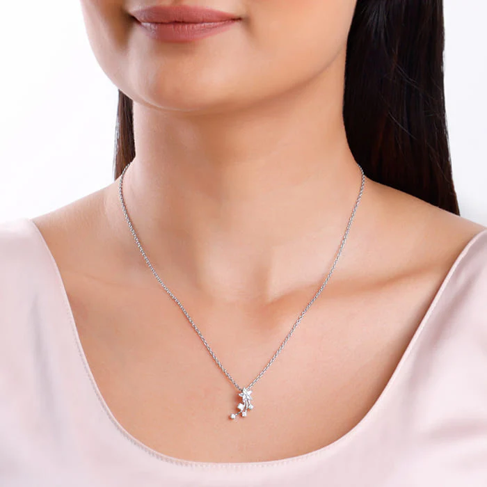 Silver Starlite Pendant With Link Chain - Image 3